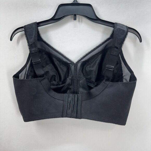 Playtex Size 38DDD Bra 18 Hour Ultimate Shoulder Comfort Wireless Black #4693 - Picture 3 of 6